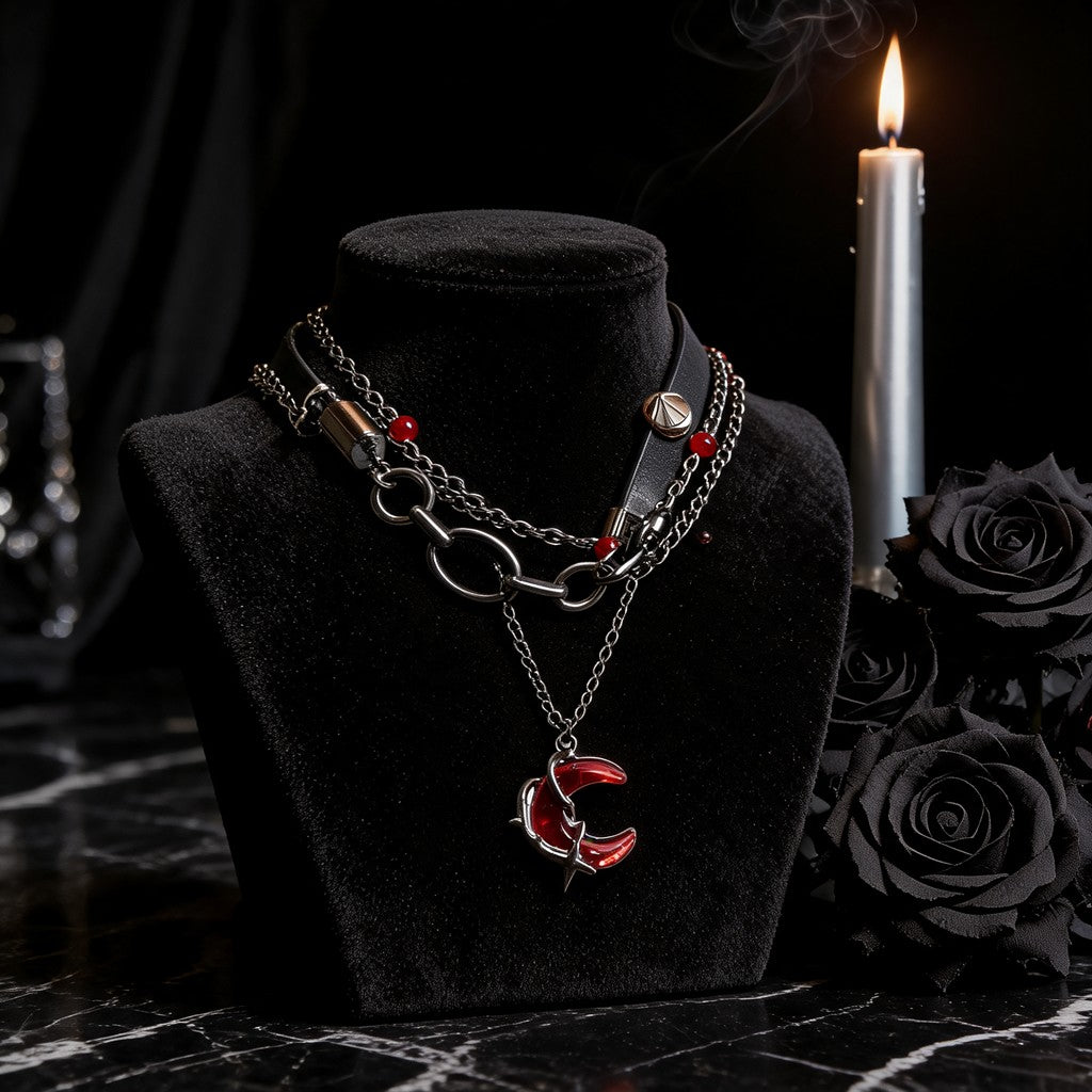 Silver Rose Bracelet – Lunar Gothic Mystic Night Collection